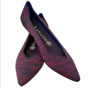 Rothy's The Point Magenta Heather 8.5 EUC